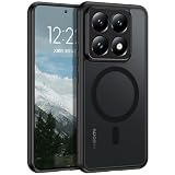 DUEDUE Xiaomi 14T ケース マグネット搭載 ブラック マグネット式カーマウント対応 シャオミ14T ケース 一体型 薄型 マット感 レンズ保護 指紋防止 耐衝撃 黄ばみ防止