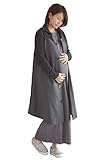 greenleafbaby マタニティ コート Aライン 妊婦服 ニット リブ 体型カバー 産前 産後 (Ｌ, グレー)