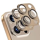 AUNEOS iPhone 16 Pro/iPhone 16 Pro Max 用 カメラレンズ カメラ保護対応 アイフォン 16 プロ / 16 プロ マックス カメラカバー ぴったりフィット一体感 アルミ合金＋9H強化ガラス 耐衝撃 高透過率 指紋防止 防滴 防塵 自動吸着 貼り付け簡単 露出オーバー防止【2枚セット】