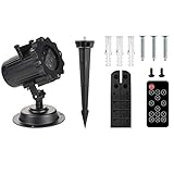 RaiFu 投影ランプ LED 100-240V 防水 プロジェクション ランプ カラフル 漫画 プロジェクタ リモコン付き