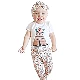 Ochine　幼児　新生児　ロンパース＋ロングパンツ　上下2点セット　コットンブレンド生地　子供服　ベビー服　セットアップ 　春　夏　4サイズ選べる　出産祝い　男の子＆女の子 (L、12-18月)