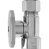 Keeney 2059PCLF 1/2-Inch FIP by 1/2-Inch O.D. Lead Free Quarter Turn Straight Valve, Chrome by Keene