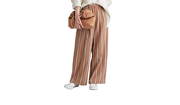Amazon ユナイテッドアローズ グリーンレーベル リラクシング Cfc サッカー ストライプ イージー ワイド パンツ 2530 Md Brown 25 36 ロングパンツ 通販