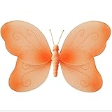 Hangingバタフライオレンジ渦巻きナイロンButterfliesメッシュデコレーション装飾赤ちゃん保育園寝室女の子部屋天井壁装飾結婚式誕生日パーティーベビーシャワーバスルームホームキッズChild