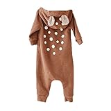 giminuoベビー服 ロンパース 長袖 かわいい カバーオール 前開き 男の子 女の子 出産祝い (80，6-12ヶ月, ブラウン)