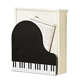 ピアノ郵便ポスト 壁掛け 新聞受け 鍵付き