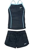 NIKE キッズ・ジュニア女児用ブランドスクール水着 sw1640 140cm ネイビー×サックス