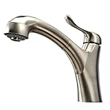 Whitehaus wh2070952-bnジェムコレクション1つ穴/シングルレバーハンドル蛇口with aプルアウトスプレーヘッド – ブラシニッケル