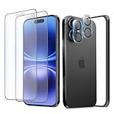 MINIKA iPhone 16 plus ガラスフィルム アンチグレア いPhone16plus フィルム サラサラ アイフォン16プラス 保護フィルム マット 指紋防止 ゲーム 用 【2枚】 iPhone16 plus カメラフィルム 付き