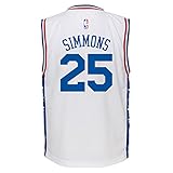 リーボックDiv。/ Outerstuff Youth SimmonsホワイトSixers Jersey ( 282 nw-wb )