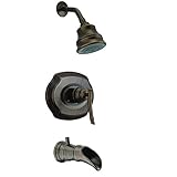Pegasus 873W-9096H Bamboo Pressure Balance Tub and Shower Faucet Trim with Lever Handle Finish: Heri