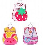 (Suburbia) ベビー キッズ 防水 大きめ スタイ ビブ 食事 男の子 女の子 セット (21 女の子セット)