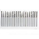 SODIAL 20pcs 3mm柄シャンクタングステン鋼硬質炭化物ロータリーファイル　ダイヤモンド？バリセット木工掘削彫刻彫刻のためのツールに適合