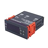 冷蔵庫用 ミニデジタル温度コントローラ AC10A / 220V LCD ディスプレイサーモスタット 加熱と冷却の2つの制御モード 測定範囲：-50〜110℃