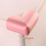 Carfeny コーナークッション コーナーガード 赤ちゃんとご年配 の方 ケガ防ぐ 両面テープ 付き 10個 セット (ピンク)