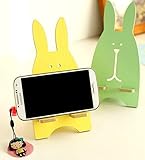 COM-SHOT 【 ゆる かわいい 】 うさぎ 型 スマホ スタンド 木製 縦 横 対応 雑...