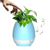 JTD 植木鉢 音楽フラワーポット ブルートゥーススピーカー タッチプレイピアノ植物ポット ナイトライトLEDファンクション スマート植木鉢 盆栽