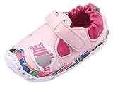 (ビグッド)Bigood 赤ちゃん ベビー靴 PU 女の子 子供靴 ベビースニーカーフォーマル フラット ルーム シューズ 出産祝い キリン柄 マジック付き 13cm ピンク