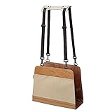 イスの後ろのカバン置き オフィス バッグ収納 かばん置き場 荷物入れ 鞄 バッグホルダー キャメル&amp;ベージュ