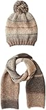 エムジュニア ニット帽子&マフラー グラデーション 1-20-502 ベージュ