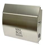 郵便ポスト 郵便受け メールボックス 壁掛け EUROデザイナーズポスト MB4801 レバー開閉タイプ 鍵付き ステンレス　MB4801-KL-STAINLESS 9