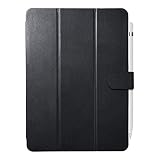 BUFFALO iPad 10.2用 3アングルレザーケース ブラック BSIPD19102CL3BK