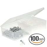 Mediabridge Cable Clip & Screw Kit (6mm) - Cat5e & RCA Cable Clips W/ Mounting Screws - 100 Pack - W