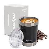 Ⅿiyono 300ml タンブラー 蓋付き ステンレス 真空断熱 二重構造 直飲み コーヒーコップ マグカップ コンビニボトル 結露防止