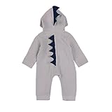 giminuoベビー服 ロンパース 長袖 女の子 可愛い カバーオール 恐竜 男の子 出産祝い 赤ちゃん服　 (90，12ヶ月, グレー)