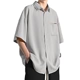 [Metakey] メンズ シャツ 半袖 夏服 無地 大きいサイズ カジュアル オシャレ おしゃれ ゆったり シンプル 軽い 柔らかい 人気 服 シャツ メンズ