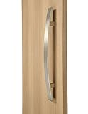 モダン& Contemporary正方形/長方形c-curve形状push-pull stainless-steelドアハンドルの木製とガラスドア – サテンツヤ消し仕上げ 24 (Length) 1
