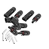 uxcell 防水コネクタ　ソーラーパネル・コネクタ　ブラック　オス・メス　太陽電池モジュール　5ペア