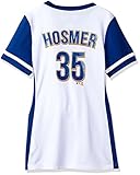 MLB Kansas City Royals、レディース、E Hosmer 35、ファッショントップス、色、ホワイト/ Deep RoyalサイズSmall ,ホワイト/ Deep Royal