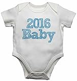 2016 Baby Boy - Baby Vests Bodysuits Baby Grows Personalised Graphic Print Design for Boys - White -