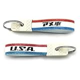 [SPEED ADDICT] 昭和レトロ 車シリーズ キーホルダー（昭和レトロCAR KEY HOLDER） (アメ車/トリコロール)