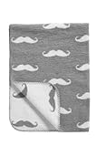 Meyco Baby Blanket 100% Cotton (75 x 100 cm, Moustache Grey) by Meyco