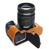[恵＼イーサン] TP Original Olympus OM-1 OM SYSTEM OM-1 Mark II デジカメ 専用 オープナブルタイプ ハンドメイド本革 ボディケース 互換 電池交換便利 底面開閉 ハンドメイド本革ハーフカメラケースバッグカバー (イエロー)