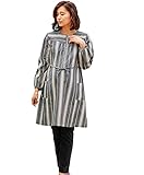 犬印本舗 Fairy フェアリー マタニティ パジャマ 授乳口付き ヨーク 切替 ストライプ 柄 ナイティ 妊婦服 産前 産後 長袖 アジャスター調節可 M ～ L グレー 21889 2188920