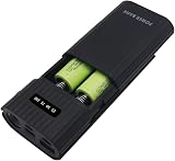急速充電器 最大2A 2000mAhバッテリー付き 18650～26650 リチウムイオン充電池用 2A急速充電 電池充電器