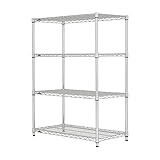 ドウシシャ メタルラック本体 クロームメッキ 幅76×奥行46×高さ193.3cm 1段 ＋突っ張り4本 SR76450000120DDNY-4