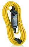 Leviton GFA15-25C 15-Amp, 120-Volt, 25 Ft Cord Set, Straight Blade, Automatic Reset GFCI Device [並行輸