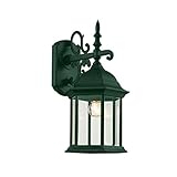 Transglobe Lighting 4354 VG Outdoor Wall Light with Beveled Glass Shade, Verde Green Finished [並行輸入品