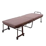 折りたたみベッド コンパクトタイプ 14段階リクライニング ブラウン