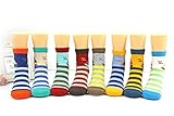 (リアルスタイル)Real Style ベビー 幼児用 キッズ 子供 靴下 ソックス キャラクター ボーダー 乗り物 船 ジュニア 12足 セット クルー丈 カラフル 男の子 女の子