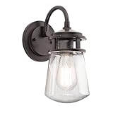 Kichler Lighting 49444AZ Lyndon 1-Light 11-Inch Outdoor Wall Lantern, Architectural Bronze Finish wi