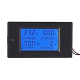 電圧電流計 VBESTLIFE エネルギー検出テスター LEDデジタル バックライト 電圧アラーム機能 パワーバッテリーテスター(0-22kW)