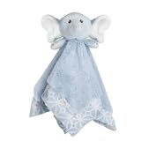 CoCaLo Mix & Match Fur/Matte Satin Security Blanket, Elephant/Aqua by Cocalo