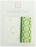 SwaddleDesigns SwaddleDuo Set of 2 Swaddling Blankets Cotton Muslin + Premium Cotton Flannel Pure Gr