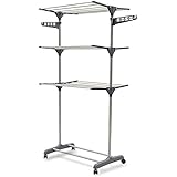 Holike 物干し 室内物干し ものほしスタンド タオル干し 伸縮自在 工具不要 高耐久性 日本語マニュアル付き