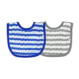 green sprouts Muslin Bibs Made From Organic Cotton,Royal Stripe Set by green sprouts